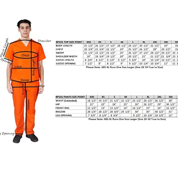 Men Scrub Set Medical Scrub Top and Pants M - Picture 6 of 6